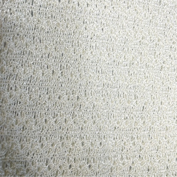 3/$20 ❤️ MYLESPORT Vintage Cream Crocheted Top US S - Picture 3 of 6